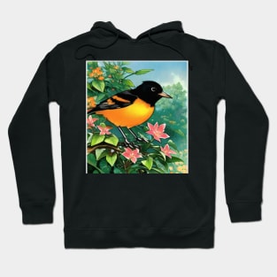 Cuteness of Baltimore Orioles The Orange Oriole Bird with Vintage Orchard Oriole Bird Hoodie